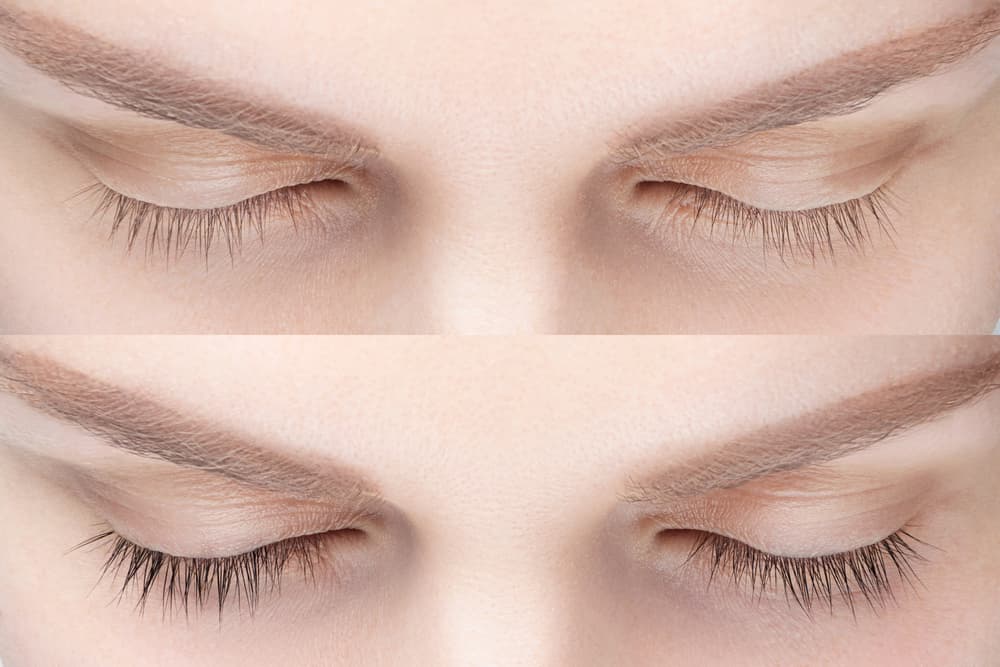 Defined and shaped brows after tint and shaping treatment at The Beauty Spot in Wadebridge