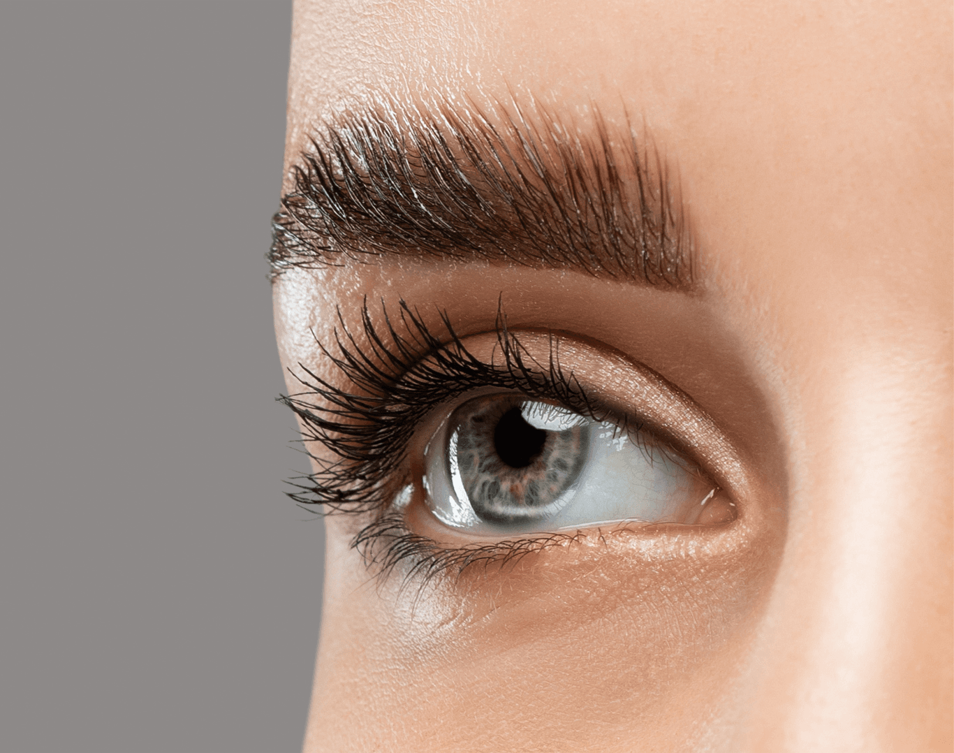 Enhanced lashes after professional eyelash tinting at The Beauty Spot in Wadebridge