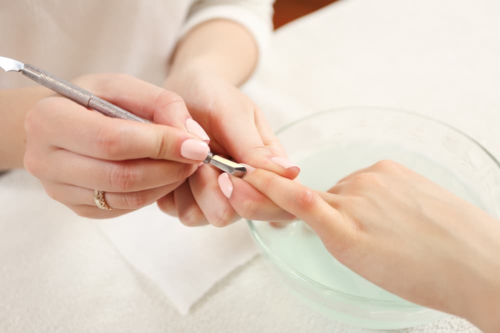 Natural nails after classic manicure without polish at The Beauty Spot in Wadebridge