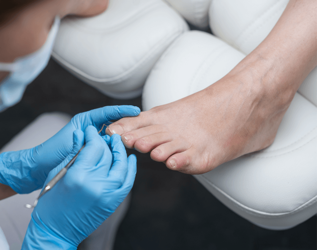 A gentle pedicure treatment without polish at The Beauty Spot salon in Wadebridge