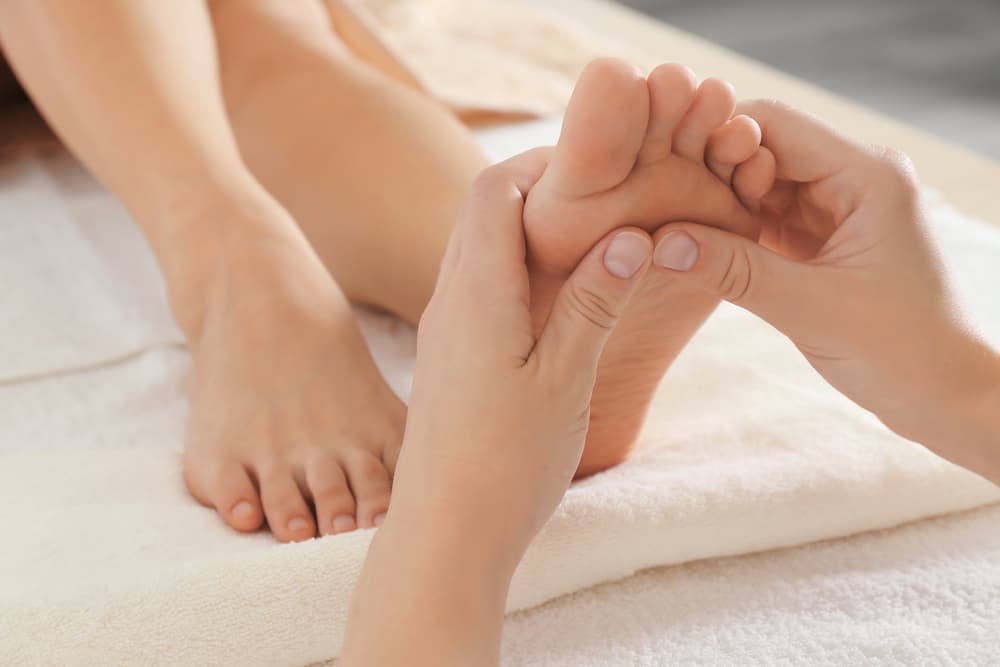 Soothing reflexology foot massage at The Beauty Spot in Wadebridge