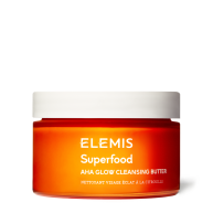 A jar of elemis superfood  AHA glow cleansing butter
